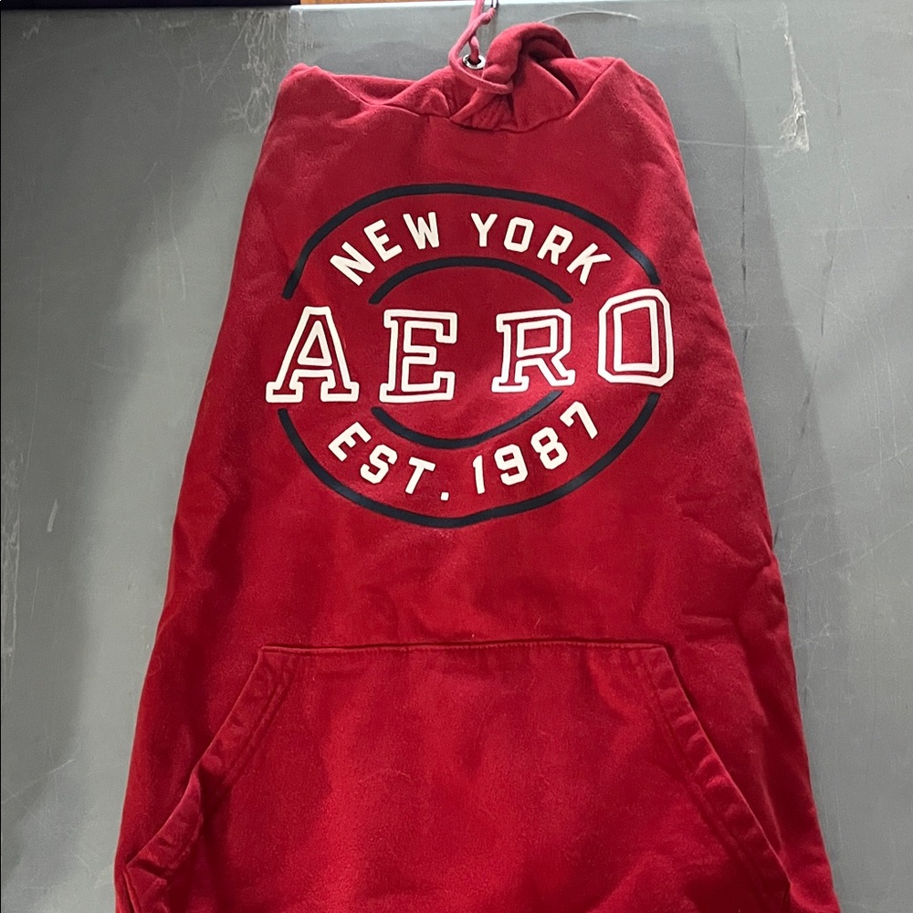 Aeropostale Red Hoodie with New York Aero Print